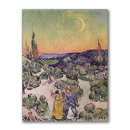Vincent Van Gogh 'Moonlit Landscape 1889' Canvas Art,24x32
